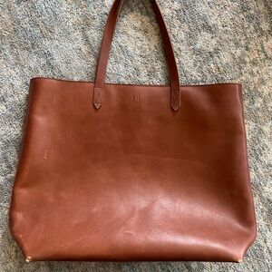 Madewell Chestnut Leather Tote